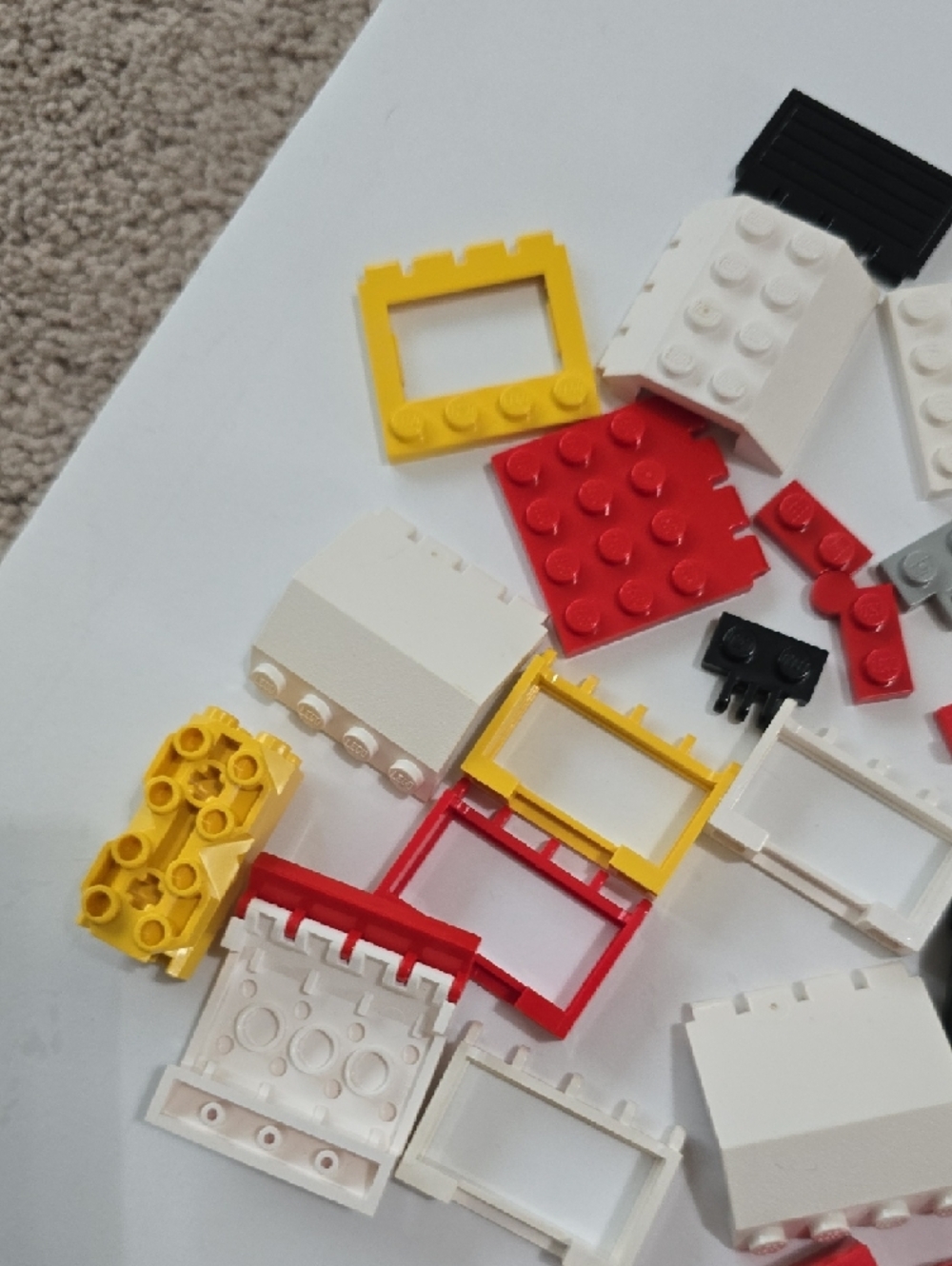 Lego Assorted Red, White, Black & Yellow Building Brick Parts - Unique Pieces - Picture 2 of 7